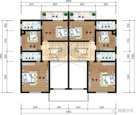 兄弟倆就該這樣自建房，2款三層雙拼樓房設計圖