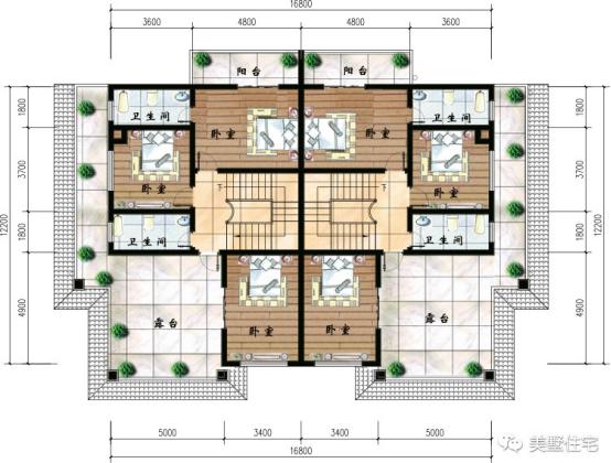 兄弟倆就該這樣自建房，2款三層雙拼樓房設計圖