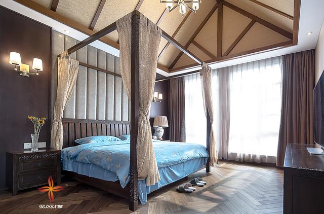 中式與現(xiàn)代結構三層復式別墅裝修案例實拍，漂亮