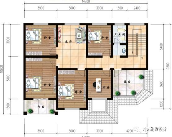 田園風格農村二層房屋設計圖，看著就愜意