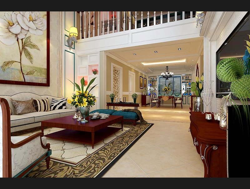 300平歐美風情別墅裝修案例，這錢花得值
