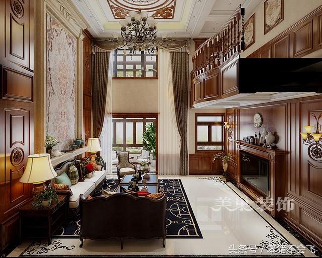 郊區(qū)自建別墅，古典風格裝新案例實拍，土豪