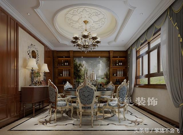 郊區(qū)自建別墅，古典風格裝新案例實拍，土豪