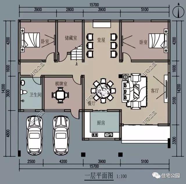 10套帶堂房的自建房戶型圖，喜歡堂房的快來看看