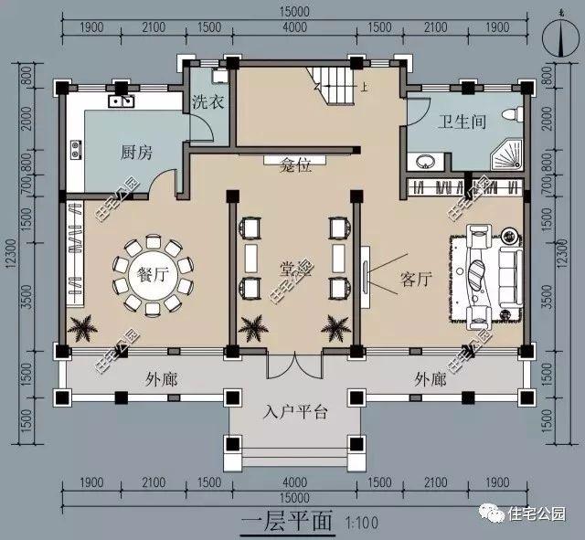 10套帶堂房的自建房戶型圖，喜歡堂房的快來看看