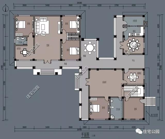 10套帶堂房的自建房戶型圖，喜歡堂房的快來看看