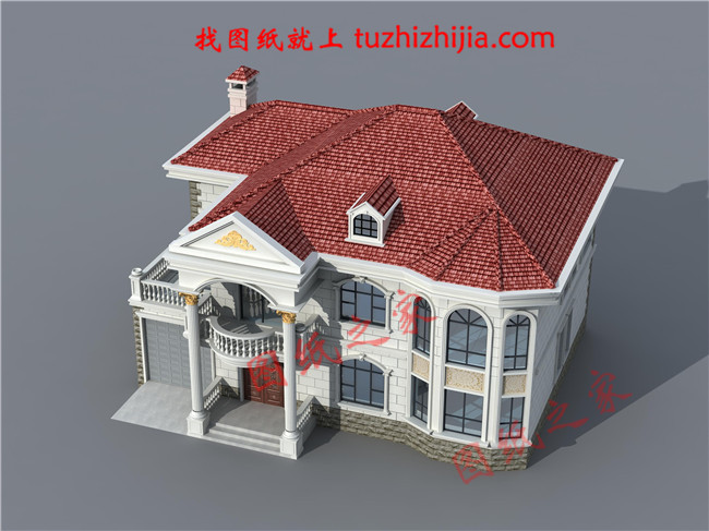 16&times;12米二層歐式帶車庫農村小別墅，既舒適又美觀