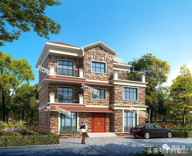 12x10米三層樓房設計圖，農村自建房就該有個別墅的樣子