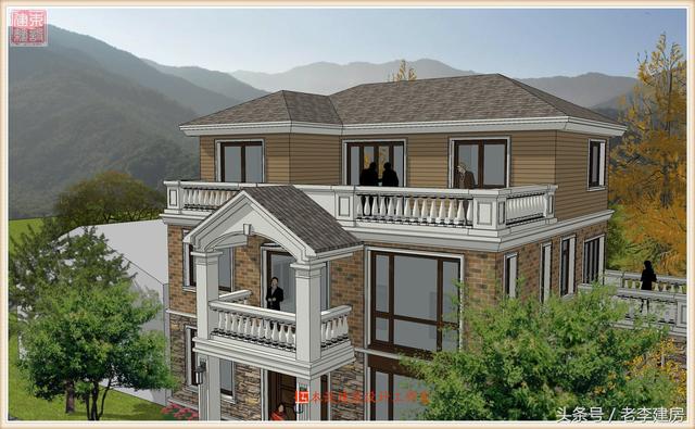 15x10三層房屋設計圖，外觀大氣，戶型實用