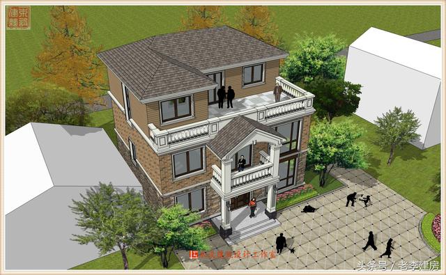 15x10三層房屋設計圖，外觀大氣，戶型實用