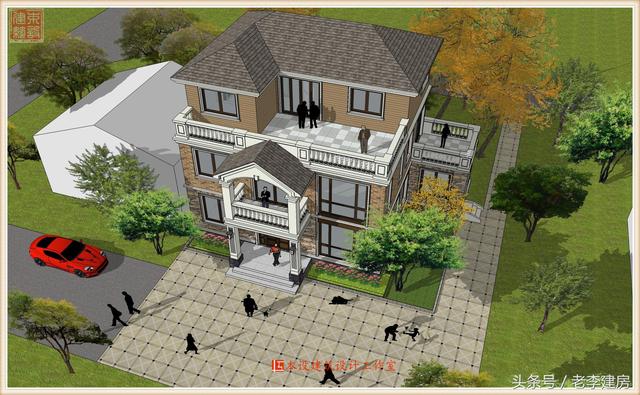 15x10三層房屋設計圖，外觀大氣，戶型實用