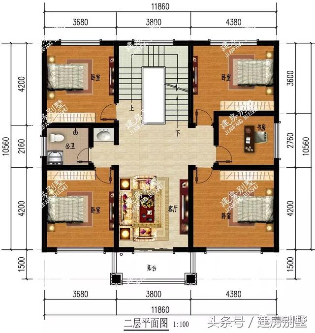 2款農(nóng)村三層豪宅戶型圖，建好絕對有面子