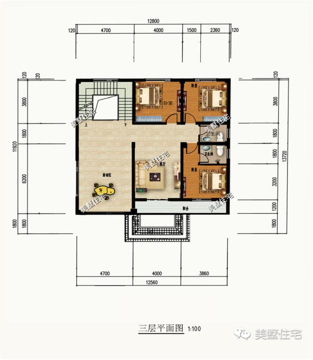 精選的三款農村四層別墅戶型圖，攢夠錢肯定建一棟