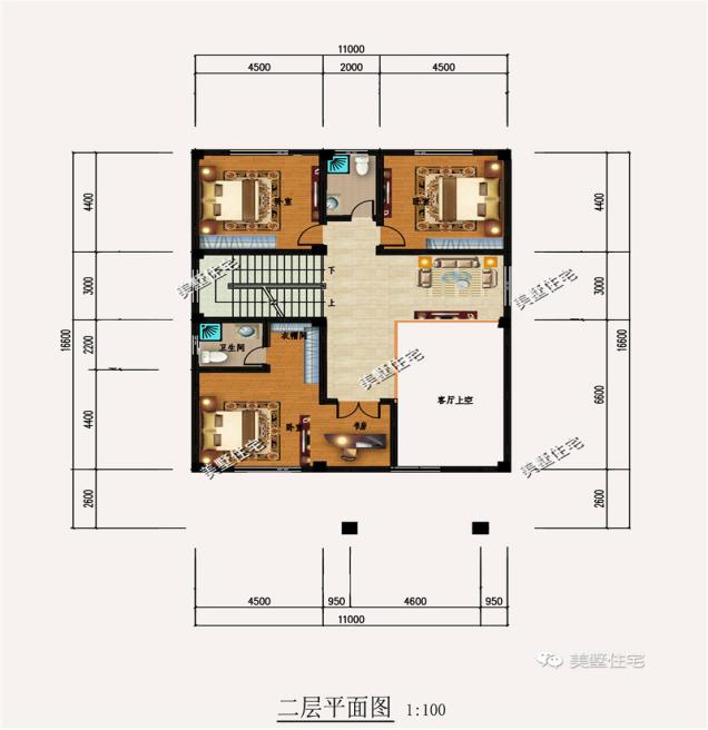 精選的三款農村四層別墅戶型圖，攢夠錢肯定建一棟