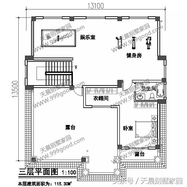 40萬帶大露臺的三層別墅設計圖，漂亮、高端