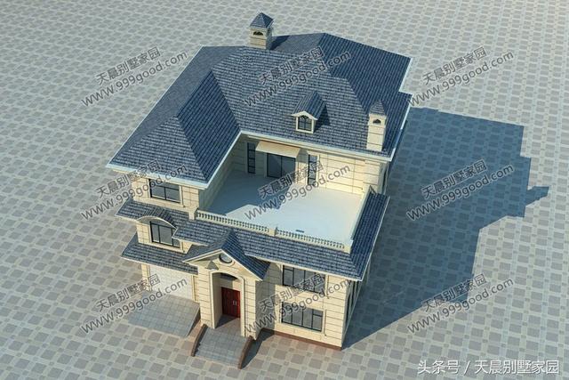 40萬帶大露臺的三層別墅設計圖，漂亮、高端