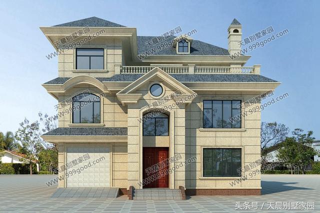 40萬帶大露臺的三層別墅設計圖，漂亮、高端