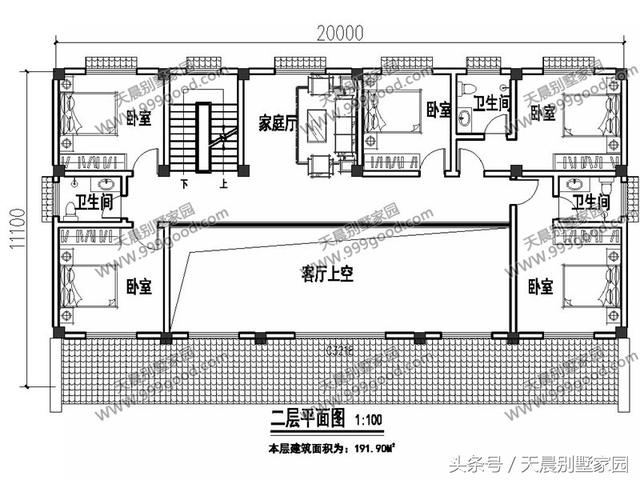 20X11米中式徽派2層別墅設計圖，喜歡徽派建筑的過來看看