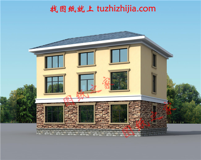 100左右鄉下三層樓房設計圖,戶型方正,小面積宅基地的福音