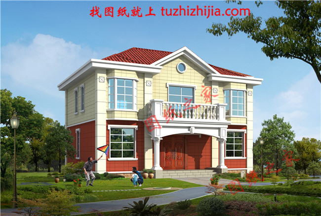 二層樓房設計圖，占地120平米左右，符合現代農村的建房政策