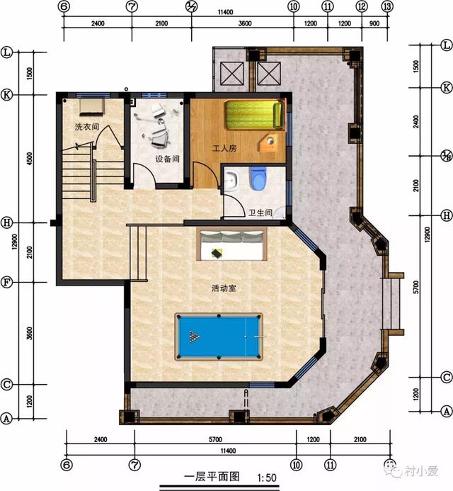 11mx13m最適合坡地的鄉(xiāng)村別墅設(shè)計方案
