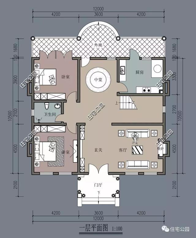 二層法式別墅設計方案圖，看一眼就喜歡上了