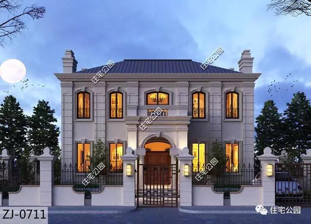 二層法式別墅設計方案圖，看一眼就喜歡上了