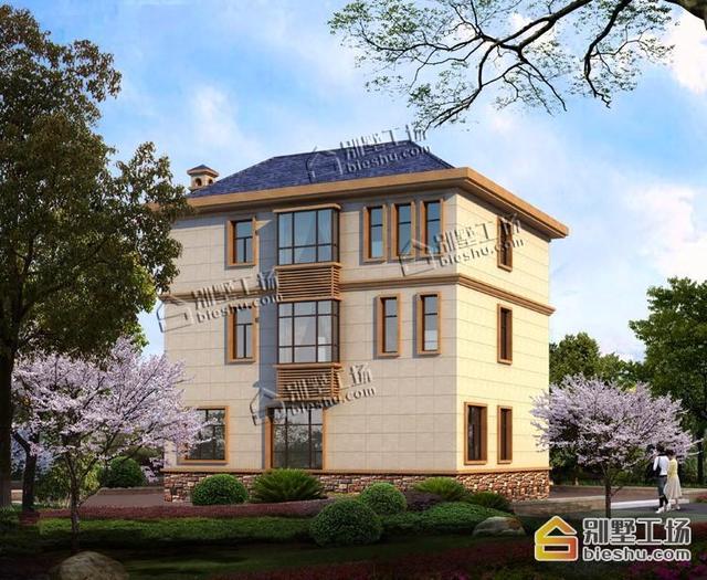 25萬自建農(nóng)村三層樓房圖，占地120平左右