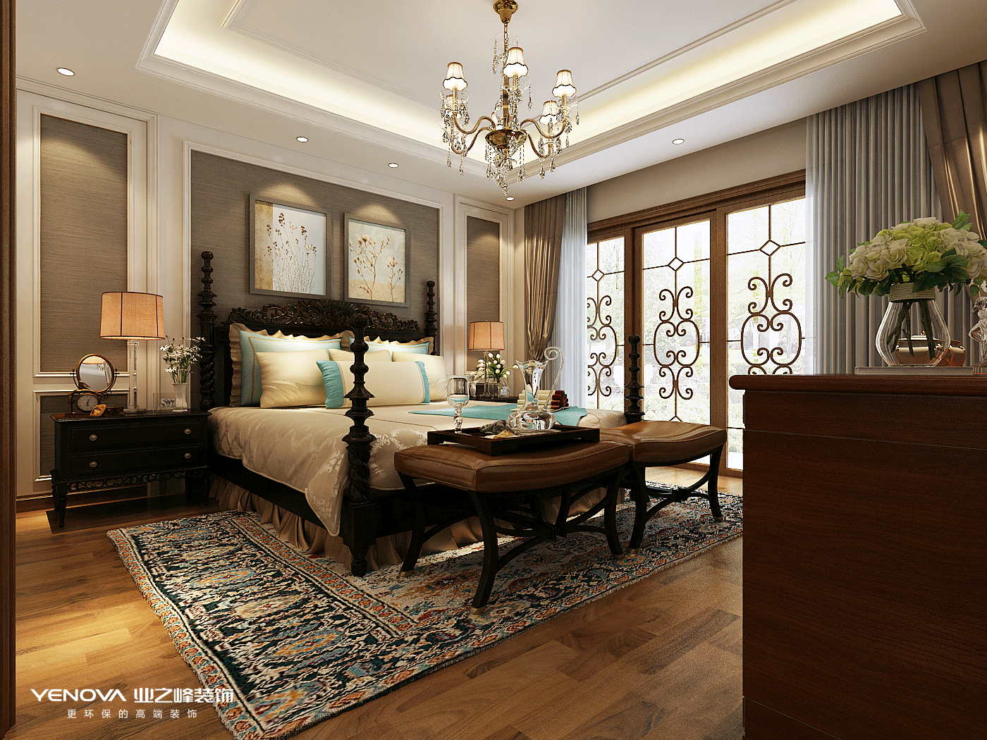 碧桂園別墅設計美式風格裝修效果圖，高端、大氣