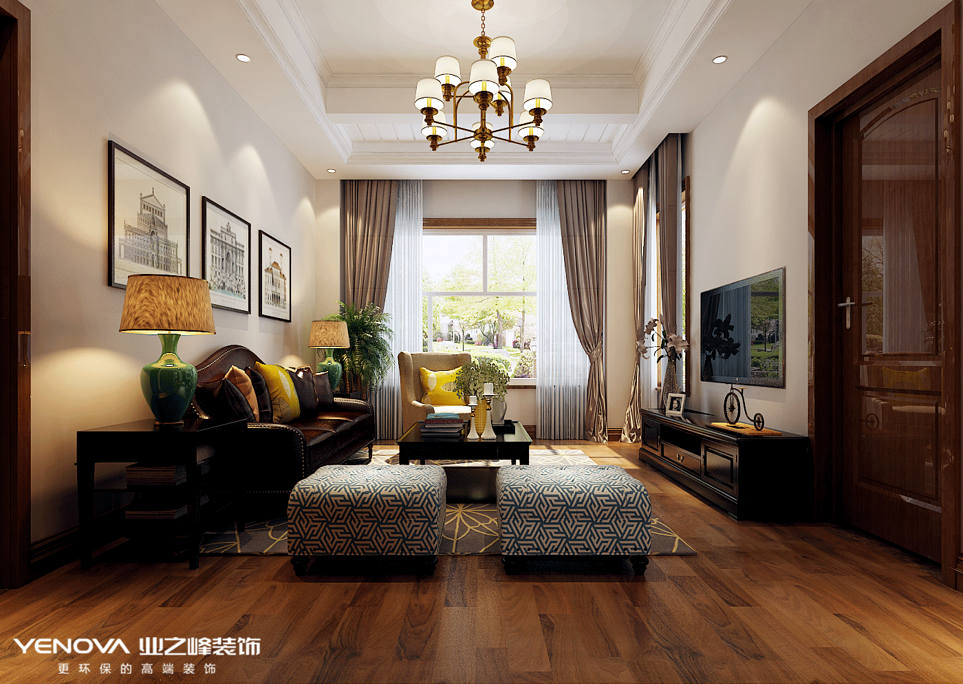 碧桂園別墅設計美式風格裝修效果圖，高端、大氣