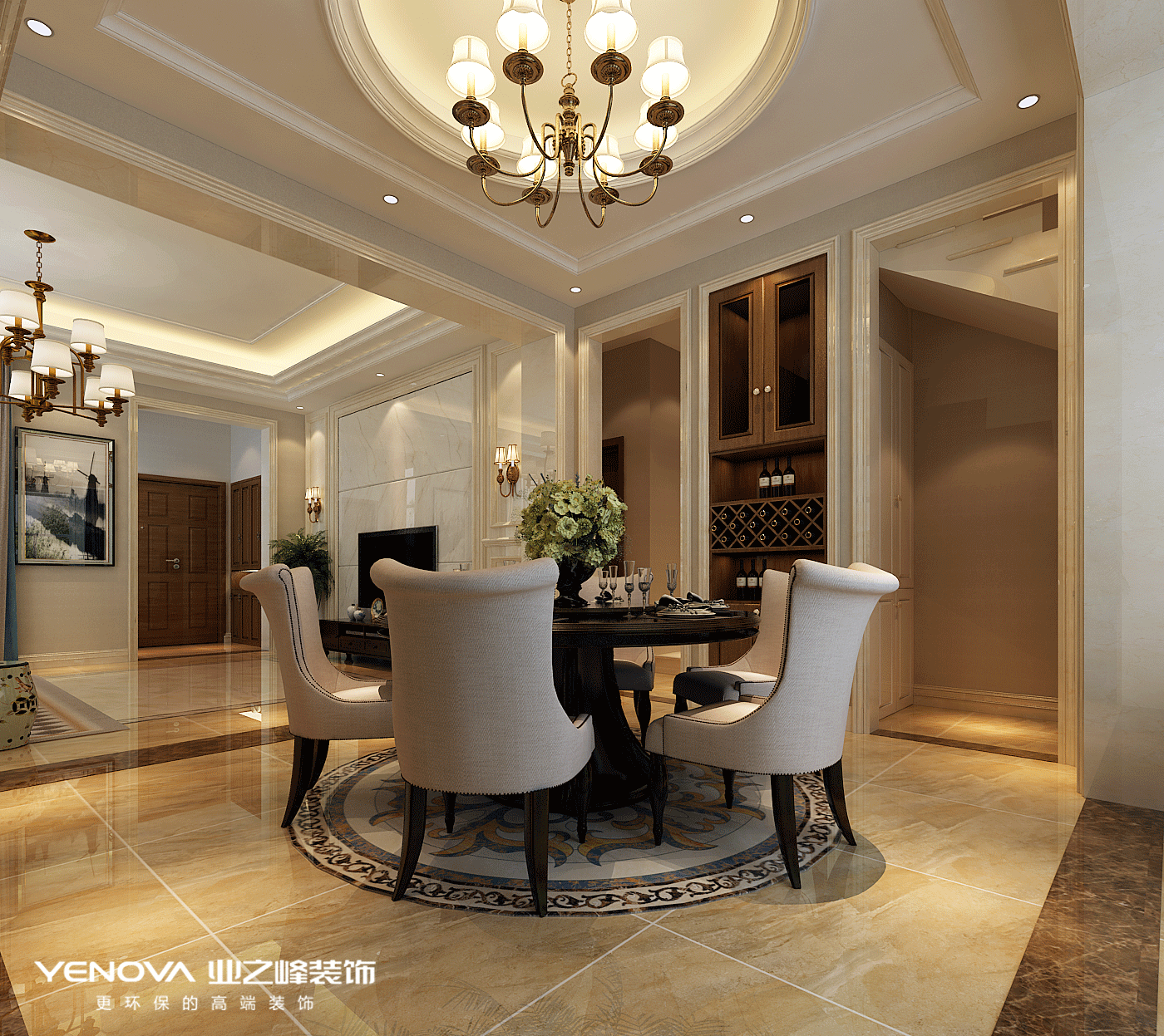 碧桂園別墅設計美式風格裝修效果圖，高端、大氣