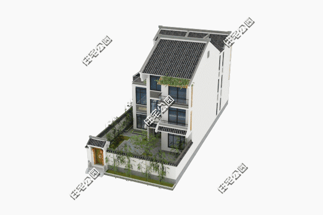 10X25米的帶庭院自建中式合院設計方案如何做？