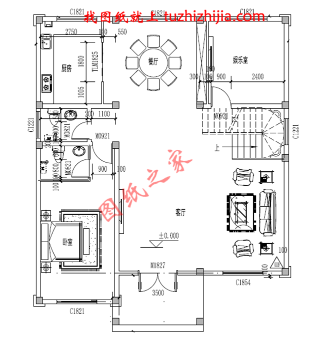 歐式大氣三層小別墅設計圖紙，外觀、造型大方，色彩明快
