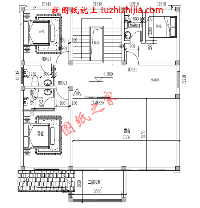歐式大氣三層小別墅設計圖紙，外觀、造型大方，色彩明快