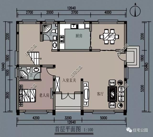 12X10米農村2層現代小樓圖，比洋別墅漂亮多了