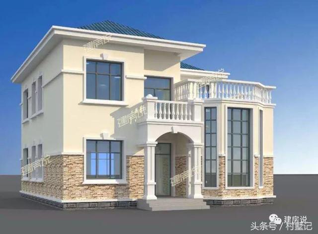 11*11米經典兩層農村小樓施工案例，附戶型方案設計圖