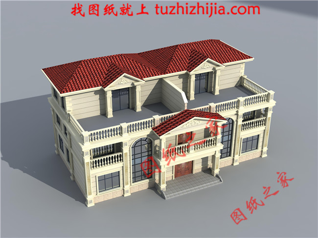 農村建房兄弟雙拼三層，經典的歐式風格，大氣的外觀