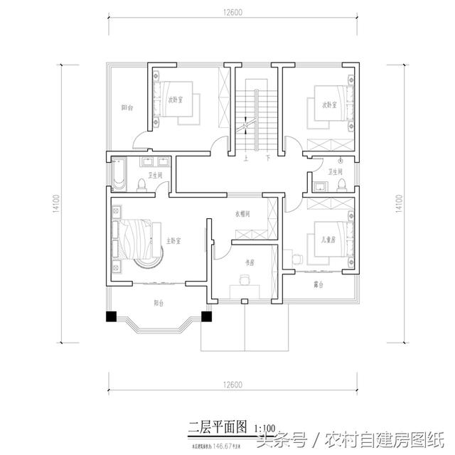 帶堂屋二層農村小樓圖，35萬建好主體