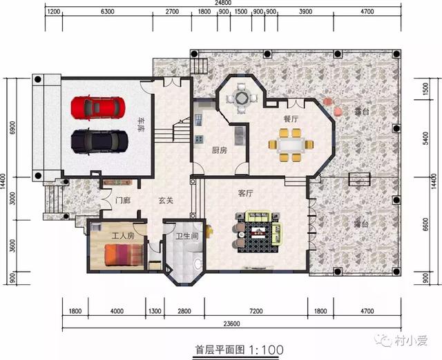 24x14m歐式鄉村別墅設計方案圖，高端、大氣