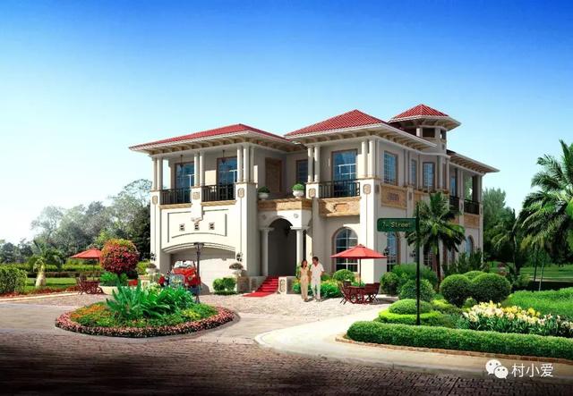 24x14m歐式鄉村別墅設計方案圖，高端、大氣