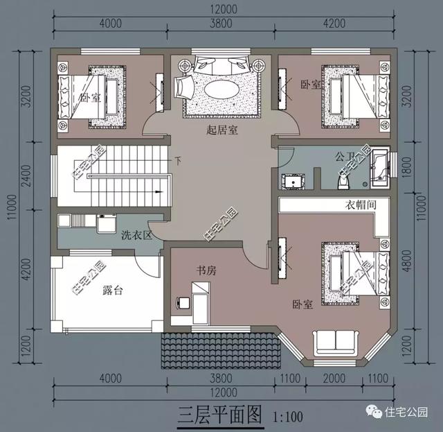 13X11米農村3層別墅設計方案，現代結合歐式，好看