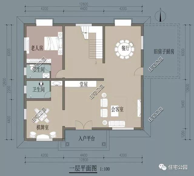 12X11米農(nóng)村3層自建樓房設(shè)計圖，經(jīng)典戶型