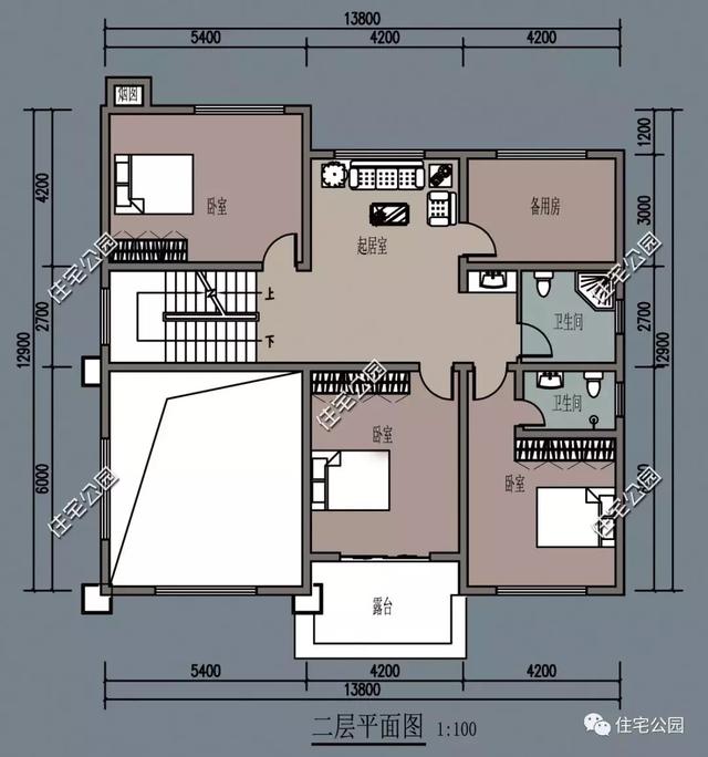 農村14X14米樓房設計圖，3種方案供您選擇