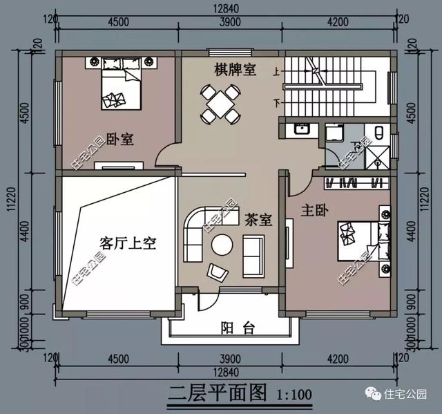 農村14X14米樓房設計圖，3種方案供您選擇