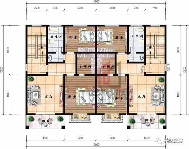3套農(nóng)村雙拼樓房設(shè)計(jì)圖，哥倆好住雙拼