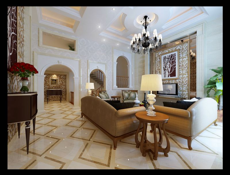 280平米別墅歐美風情裝修效果圖，漂亮