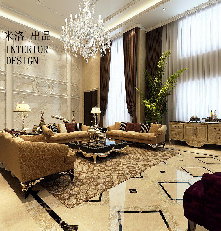 280平米別墅歐美風情裝修效果圖，漂亮