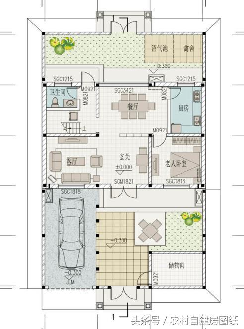 3款帶庭院的農村別墅方案,這樣建既便宜又漂亮