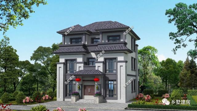 4款漂亮的三層豪宅設計圖，自建房最好的選擇！