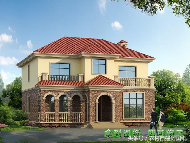 6款帶煙筒的小別墅設計方案圖，款款漂亮